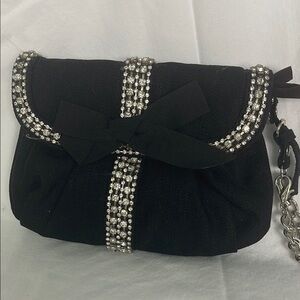 Elegant Black Women's Bag with Rhinestone Accents